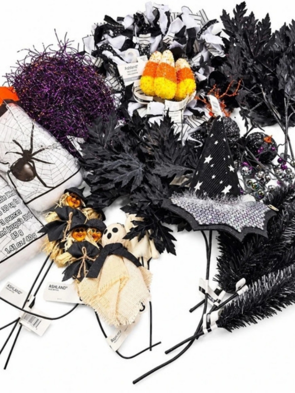 Ashland Halloween Decor Assortment in Black & Purple NWT Lot